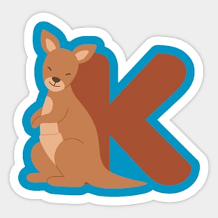 Animal alphabet K Sticker